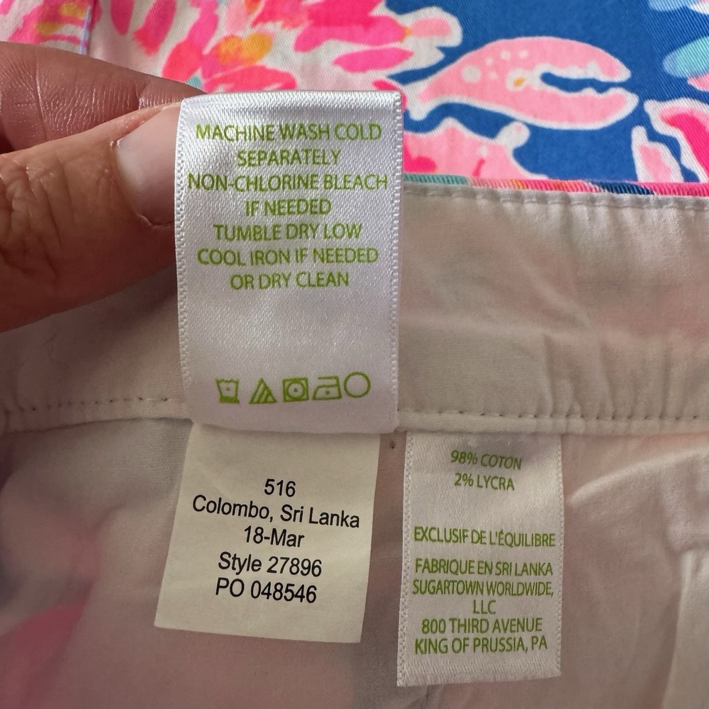 Lilly Pulitzer Womens Buttercup Stretch Short 5" Inseam 14 Bright Tropical - Picture 10 of 15